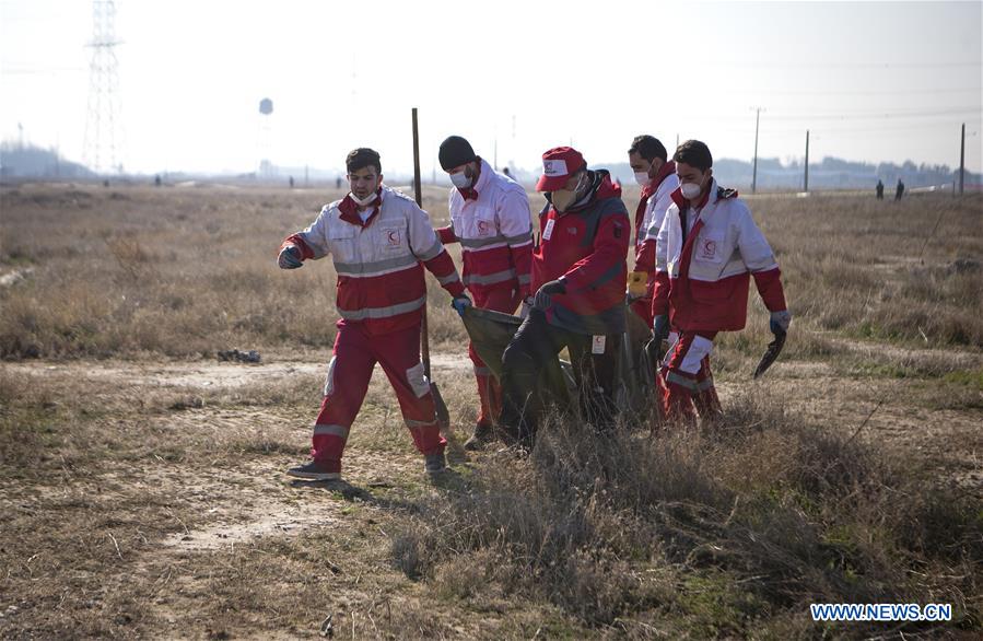 (SPOT NEWS)IRAN-TEHRAN-UKRAINIAN PASSENGER PLANE-CRASH