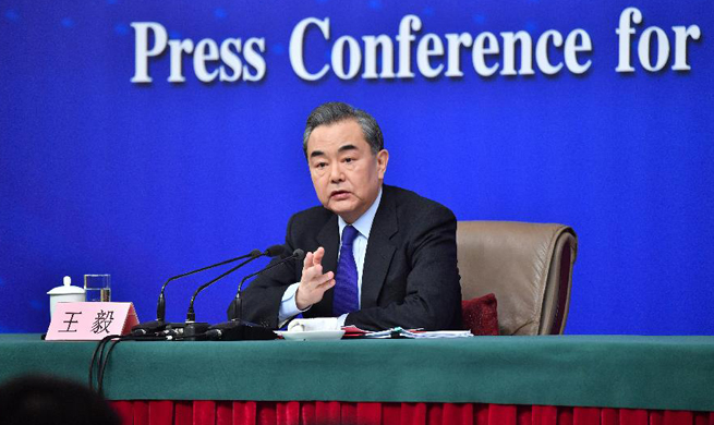 Chinese foreign minister meets press