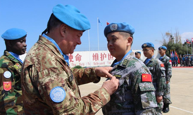 Chinese peacekeepers to Lebanon awarded UN medal