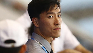 Liu Xiang watches games at YOG