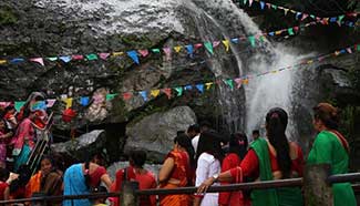 Hindu devotees queue to offer prayers in Nepal