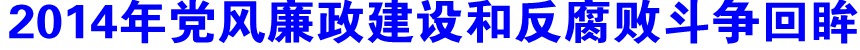 2014年党风廉政建设和反腐败斗争回眸